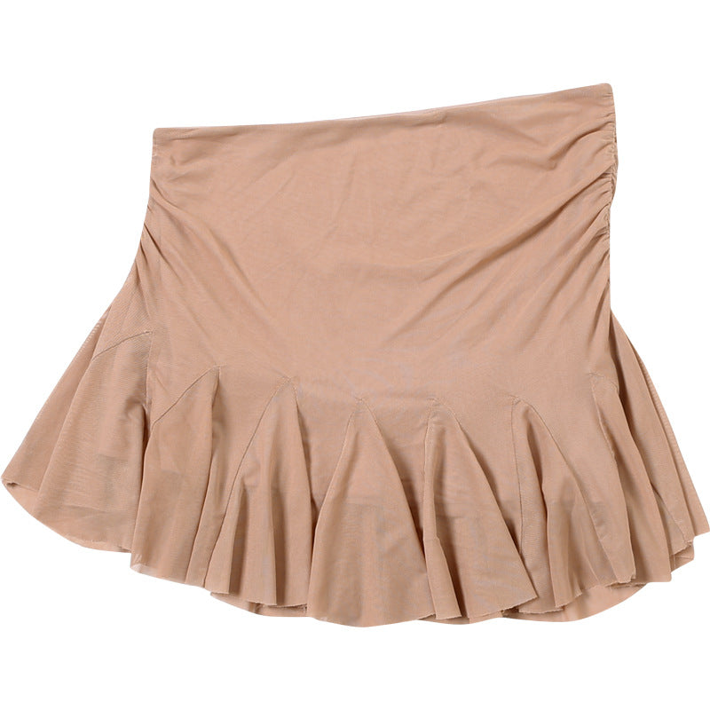 Autumn Glow Ruched Ruffle Mini Skirt - Women's Trendy Fall Fashion & Party Wear