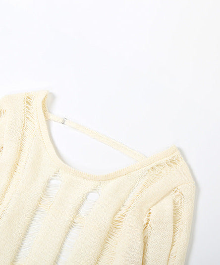 Sleek & Chic Fall Nights: Women's Backless Knit Hollow Out Maxi Dress