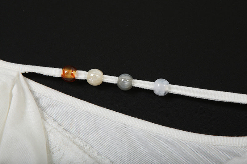 Elevated One-Shoulder Cowl Neck Long Sleeve Top with Beaded Strap & Lace Hem – Your Fall Going-Out Essential