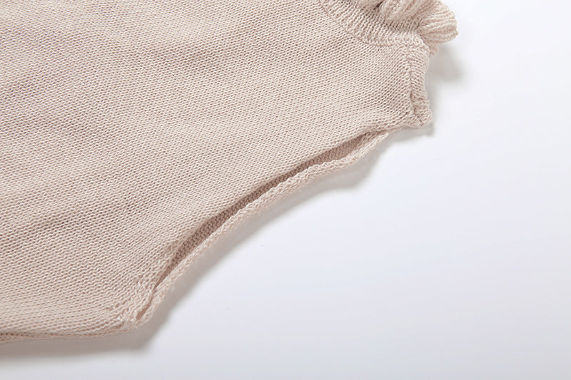 Cozy Chic Ruffle Tie-Front Knit Sweater Vest - Autumn Layering Top for Women