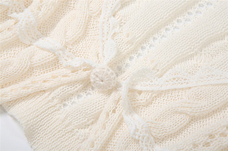 Cozy Chic Pointelle Knit Cropped Cardigan - Delicate V-Neck Shrug for Fall Layering