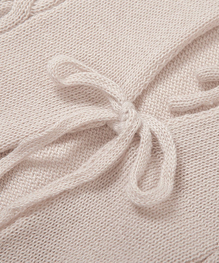 Cozy Chic Ruffle Tie-Front Knit Sweater Vest - Autumn Layering Top for Women