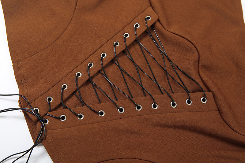 Fall Glam: Black Sweetheart Lace-Up Corset Top - Trendy Strapless Bustier for Nights Out