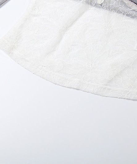 Effortless Fall Style: Chic Lace Halter & Tie-Front Shrug 2-Piece Top