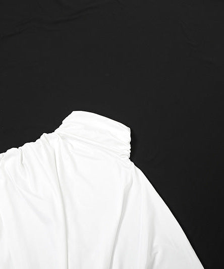 Ethereal Elegance: White Draped High Neck Maxi Skirt Set - Perfect for Fall Galas & Holiday Soirées