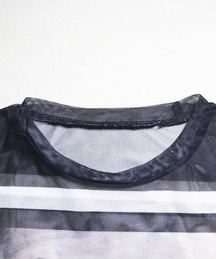 Mystic Gaze Mesh Long Sleeve Top | Edgy Fall Statement for Women