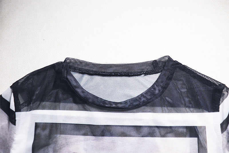 Mystic Gaze Mesh Long Sleeve Top | Edgy Fall Statement for Women