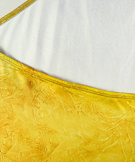 Autumn Glow Halter Mermaid Maxi Dress - Backless & Figure-Flattering Artisan Print