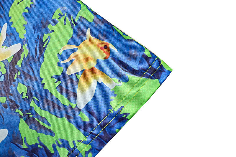 Coastal Chic Long Sleeve Maxi Dress: Ocean Print Knot Detail & High Slit for Your Warm-Weather Getaway