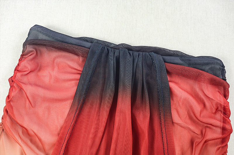 Chic Cowl Neck Ombre Halter Maxi Set - Your Go-To for Fall Vacations & Resort Glam