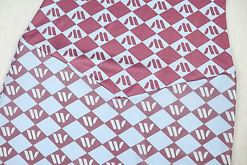 Autumn Chic Geometric Mesh Maxi Dress - Long Sleeve Statement Style