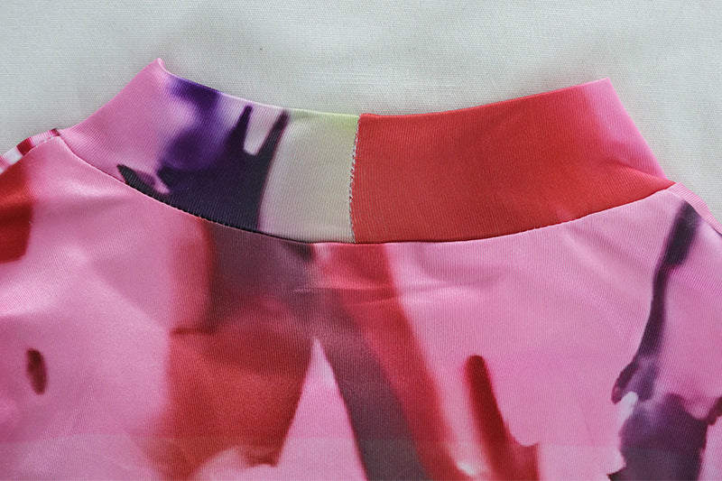 Artistic Abstract Mock Neck Maxi Dress - Your Fall Statement Piece