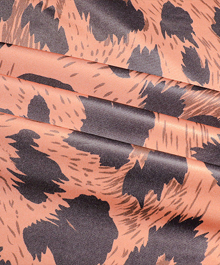 Sleek Fall Statement: High Neck Leopard Print Long Sleeve Bodycon Mini Dress