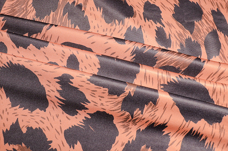 Sleek Fall Statement: High Neck Leopard Print Long Sleeve Bodycon Mini Dress