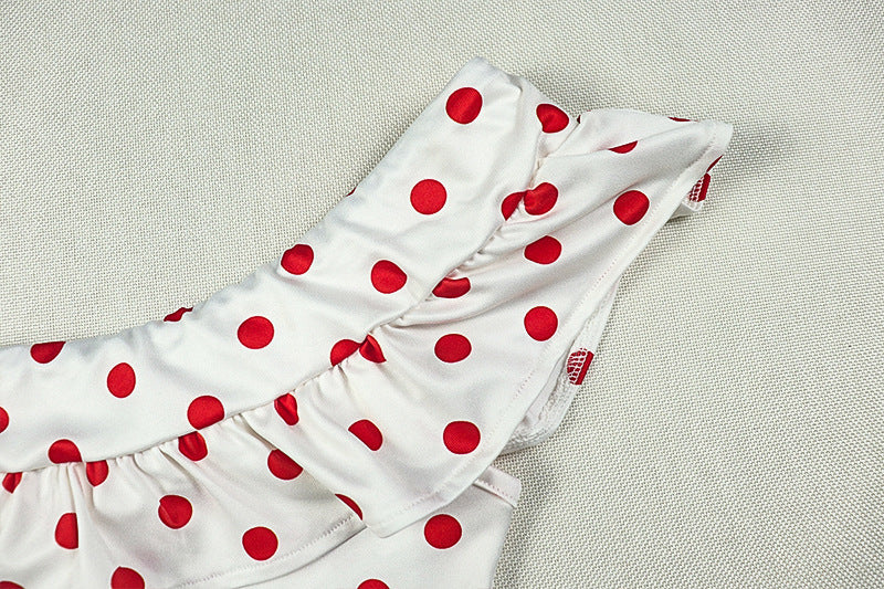 Timeless Chic Off-Shoulder Red Polka Dot Maxi Dress - Flattering Fall & Resort Style