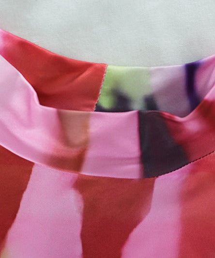 Artistic Abstract Mock Neck Maxi Dress - Your Fall Statement Piece