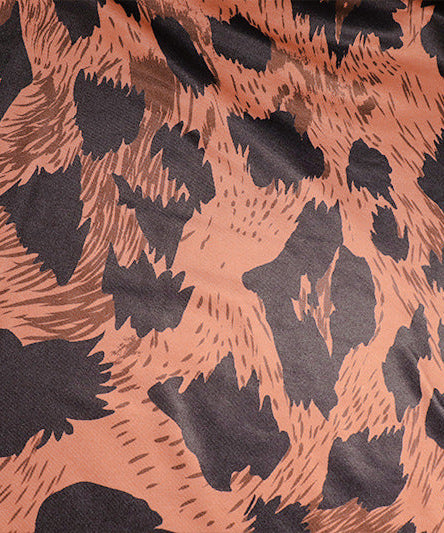 Sleek Fall Statement: High Neck Leopard Print Long Sleeve Bodycon Mini Dress