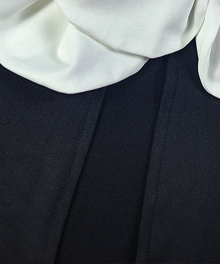 Elegant One-Shoulder Floral Appliqué Maxi Dress with High Slit - Perfect for Fall & Holiday Galas