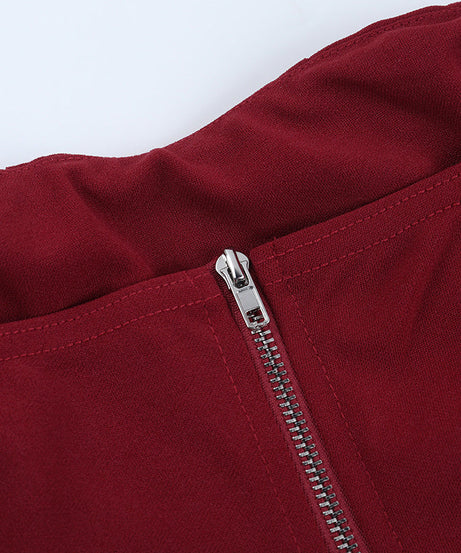 Confident Black Mesh Long Sleeve Corset Top with Daring Cutout - Your Fall & Holiday Party Essential