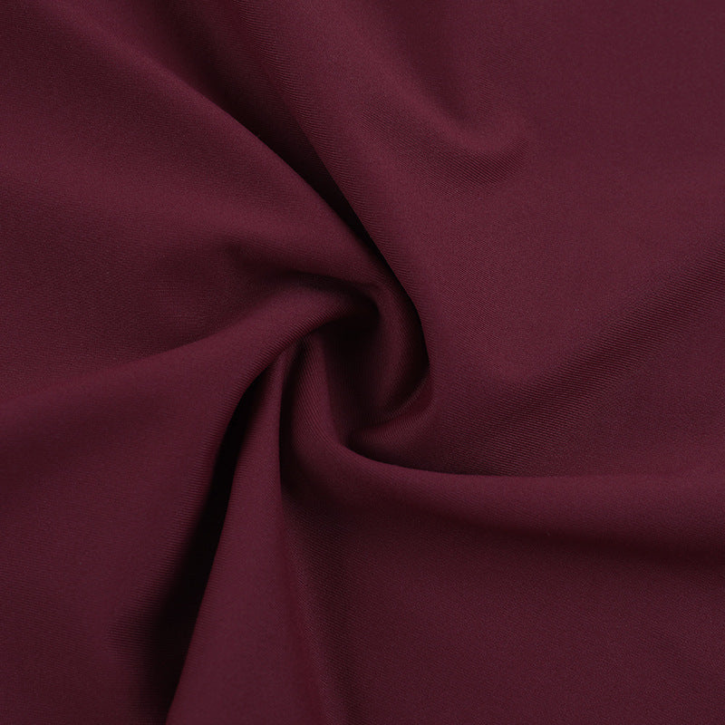 Autumn Glow Burgundy Ruched Front Long Sleeve Mini Dress - Chic Bodycon for Fall & Holiday Parties