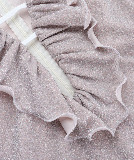 Sophisticated Shimmer Ruffle Maxi Dress - Holiday Party & New Year's Eve Glamour