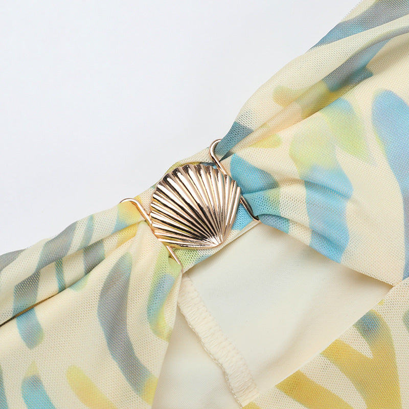 Effortless Tropic Chic: Strapless Zebra Print Cut-Out Mesh Maxi Dress | Your Ultimate Resort & Vacation Statement