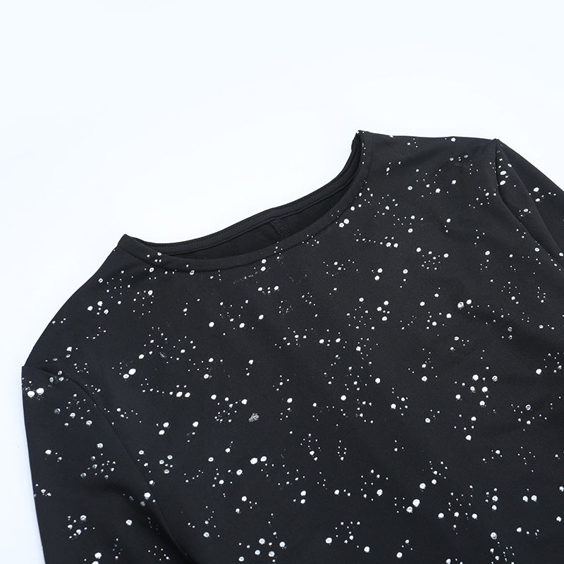 Dazzling Black Sequin Maxi Gown with Flared Bell Sleeves – Perfect for Holiday Galas & New Year's Eve