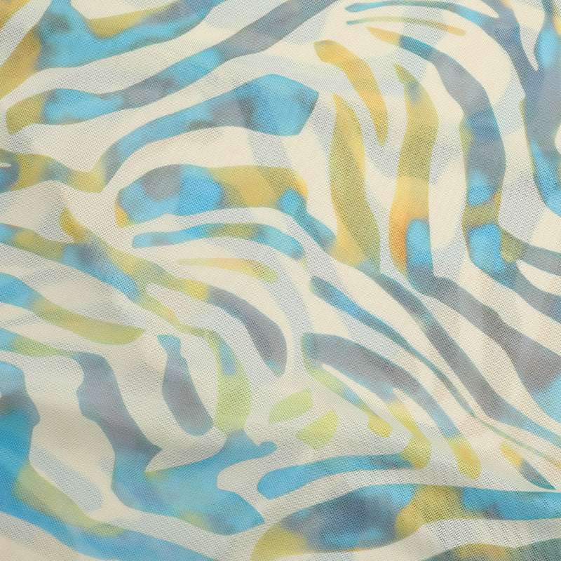 Effortless Tropic Chic: Strapless Zebra Print Cut-Out Mesh Maxi Dress | Your Ultimate Resort & Vacation Statement