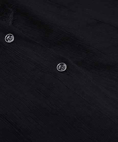 Black Victorian Gothic Lace Ruffle Blouse | Enchanting Fall & Halloween Top