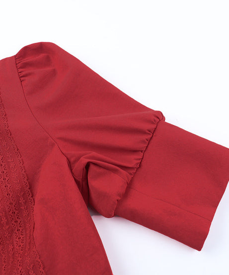 Scarlet Reign Victorian Gothic Maxi Dress - Elegant Halloween & Fall Statement