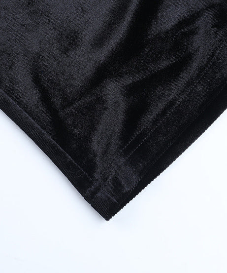 Enchanting Black Velvet Gothic Maxi Dress - Dramatic Slit & Lace-Up Corset | Perfect for Halloween & Fall Parties