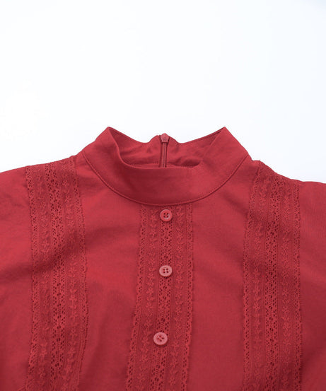 Scarlet Reign Victorian Gothic Maxi Dress - Elegant Halloween & Fall Statement