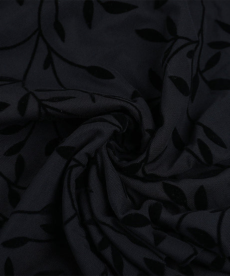 Vampire Chic Velvet Burnout Midi Dress - Gothic Halloween & Fall Party Essential