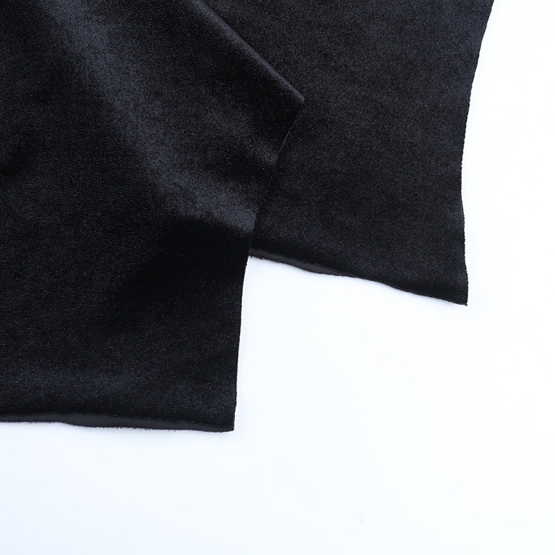 Enchanting Black Velvet Gothic Maxi Dress - Dramatic Slit & Lace-Up Corset | Perfect for Halloween & Fall Parties