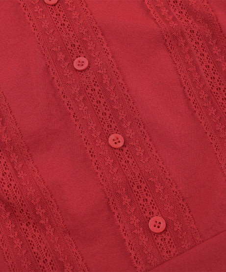 Scarlet Reign Victorian Gothic Maxi Dress - Elegant Halloween & Fall Statement