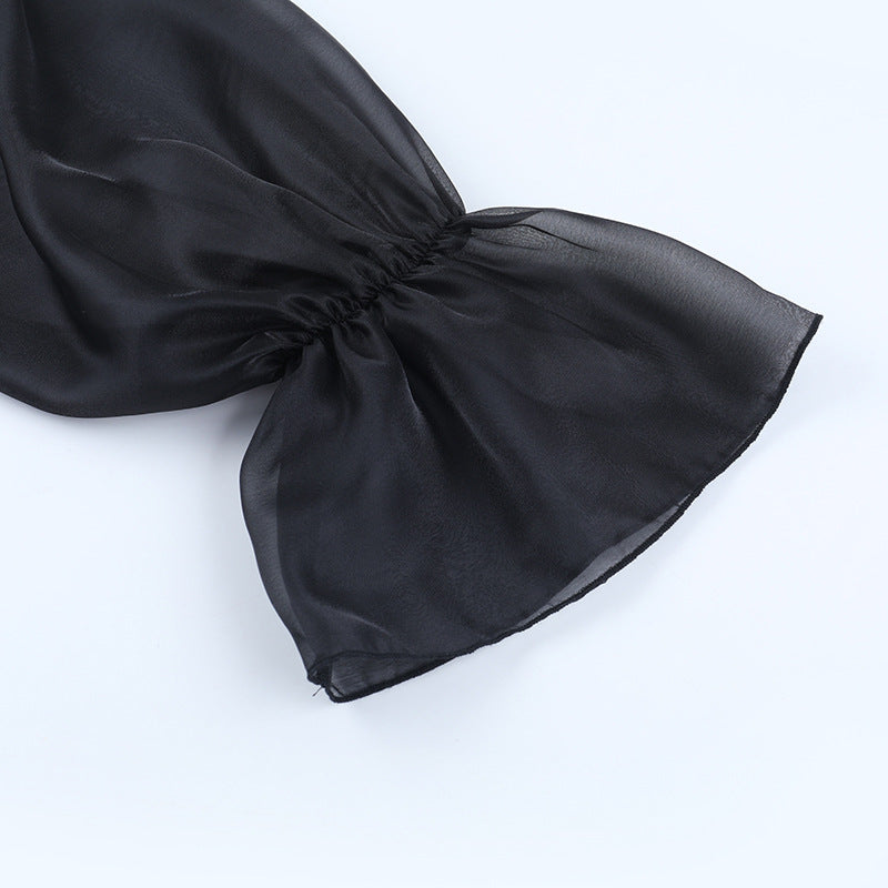 Enchanting Gothic Sheer Bolero Top - Dramatic Sleeves for Halloween & Fall Parties