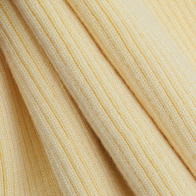 Buttercream Bliss: Chic Ribbed Snap-Front Cardigan Top with Thumbholes - Cozy Fall Essential