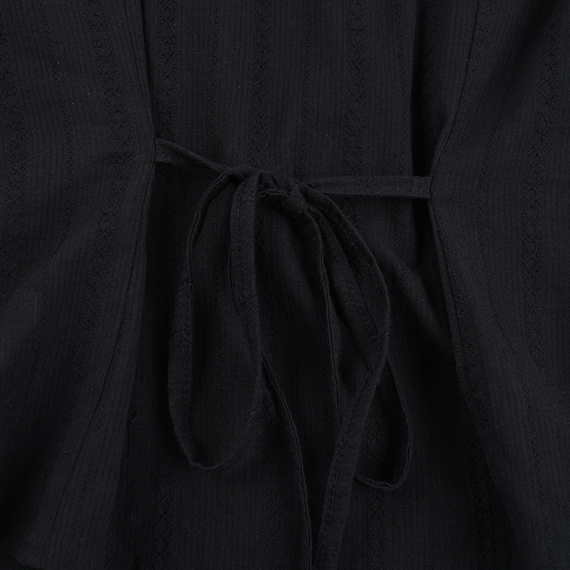 Mystical Midnight Ruffle Blouse - Victorian Goth Button-Down for Fall & Halloween Chic