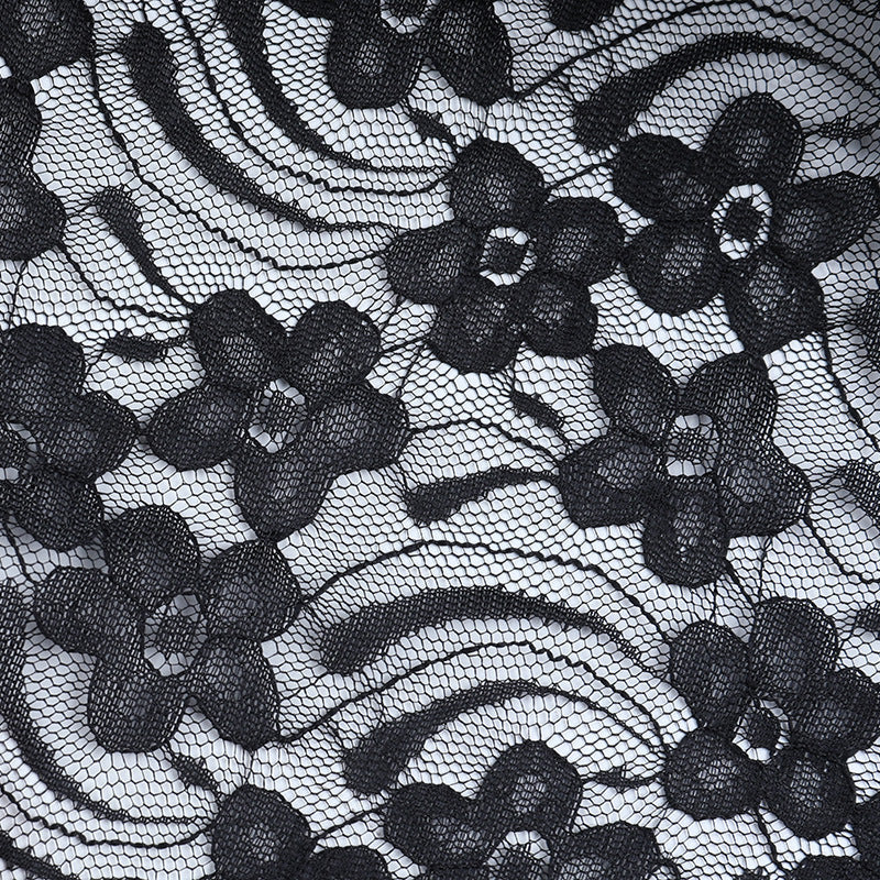 Haute Gothic Black Lace Hi-Lo Skirt | Victorian Ruffles for Halloween & Dark Romance