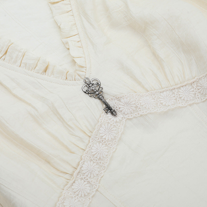 Enchanting Victorian Ruffle Bell Sleeve Blouse - Fall & Halloween Ready