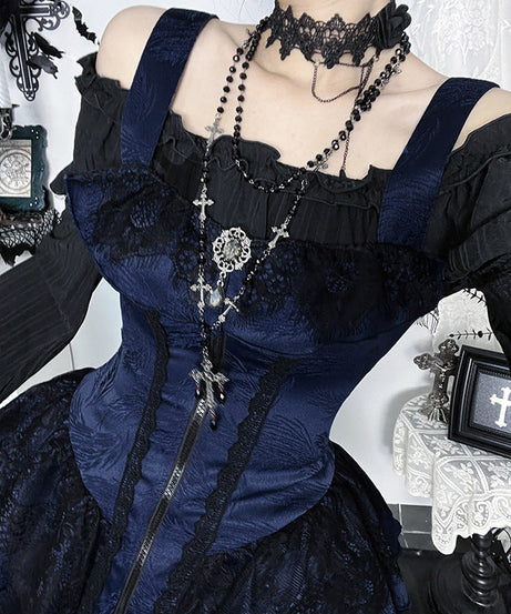 Haunted Elegance: Gothic Off-Shoulder Bell Sleeve Top – Spooky Season & Fall Fashion Essential