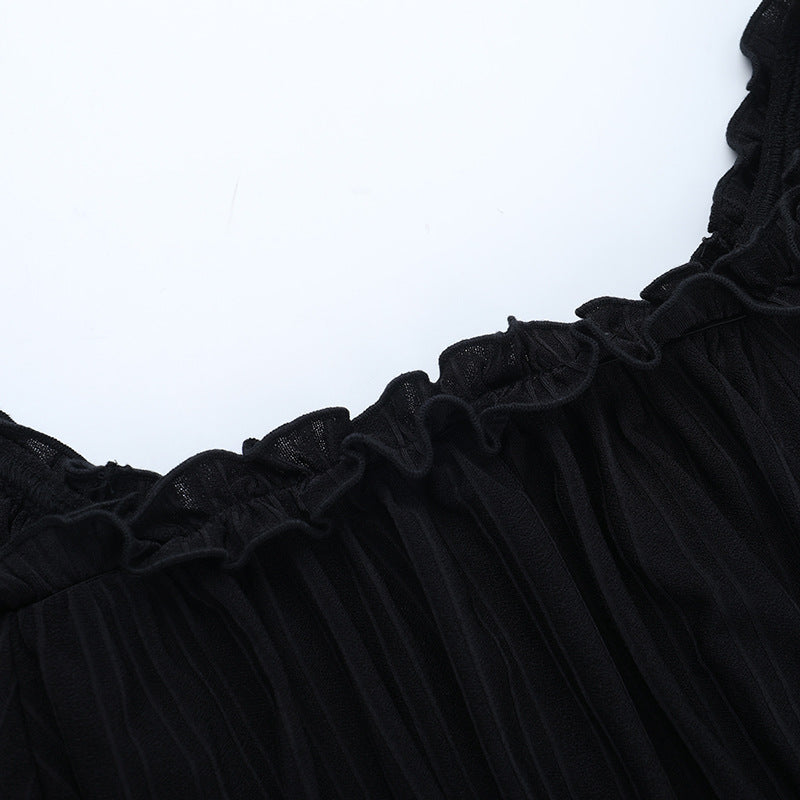 Haunted Elegance: Gothic Off-Shoulder Bell Sleeve Top – Spooky Season & Fall Fashion Essential