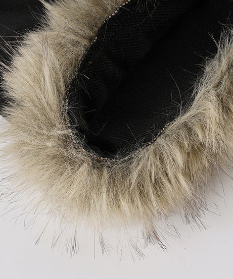 Cozy Chic Black Faux Fur Pom-Pom Mini Skirt - Y2K Fall & Holiday Party Ready!