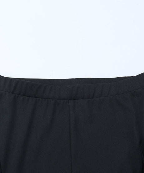 Sultry Side Lace-Up Leggings - Edgy Black Hollow Out Pants for Fall & Halloween