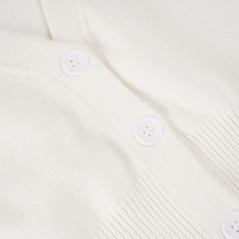 Effortless Fall Style: Women's Ribbed V-Neck Button-Front Cardigan Sweater