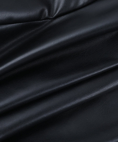 Rebel Heart: Faux Leather Studded Corset & Chain Shrug Set - Halloween & Fall Nights