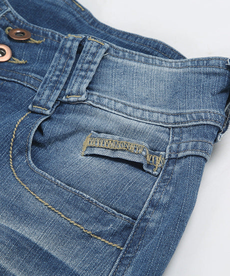 Effortless Fall Chic: Women's Mid-Rise Wide-Leg Stretch Denim Jeans