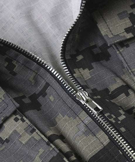 Urban Edge Digital Camo Cropped Zip-Up Jacket | Fall Street Style for Women