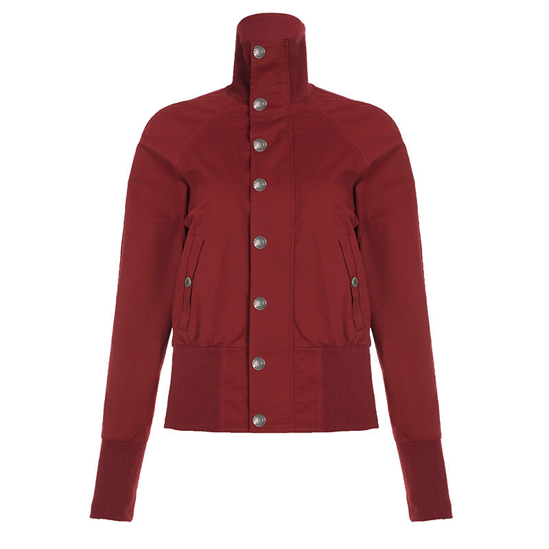 Effortlessly Chic Merlot Bomber Jacket – Your Fall Wardrobe Essential