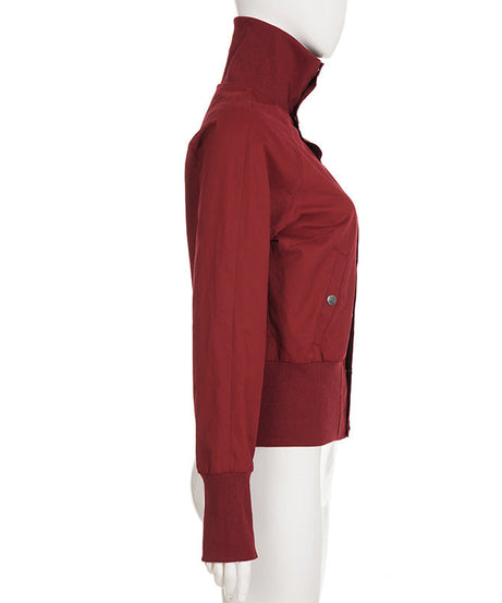 Effortlessly Chic Merlot Bomber Jacket – Your Fall Wardrobe Essential